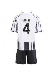 Fotbalové Dres Juventus Federico Gatti #4 Dětské Domácí Oblečení 2025-26 Krátký Rukáv (+ trenýrky)